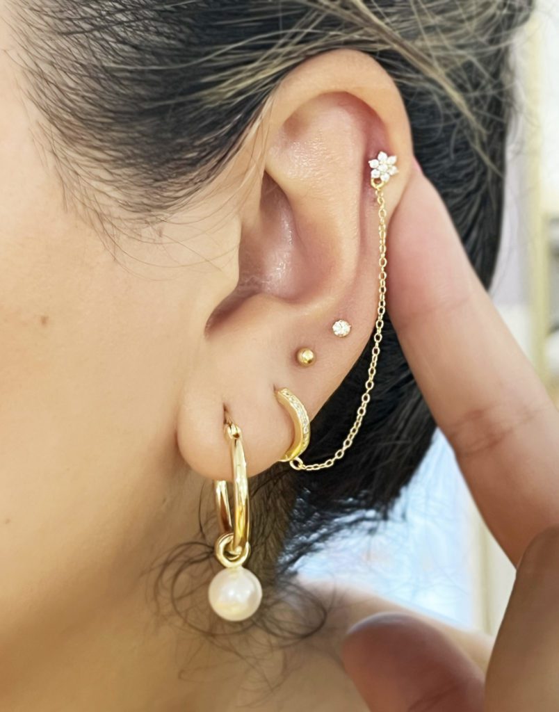 Aretes Bola Oro Joyer A Petunia