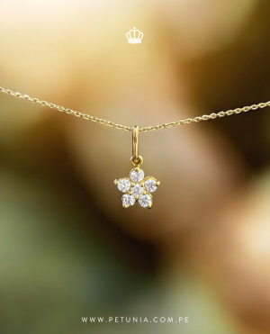 Dije Roseta oro 5 petalos