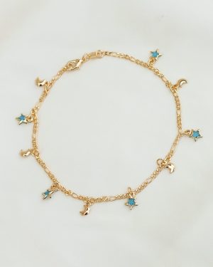 Tobillera estrella celeste