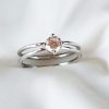Anillo solitario doble