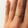 Anillo Corazón Blanco Oro
