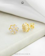 Aretes Roseta Dorado XL