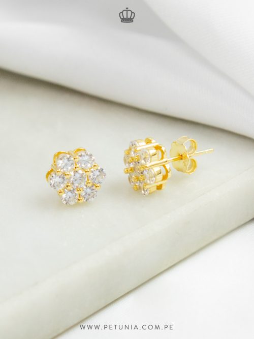 Aretes Roseta Dorado XL