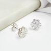 Aretes Roseta Plata XL
