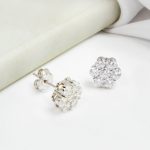 Aretes Roseta Plata XL