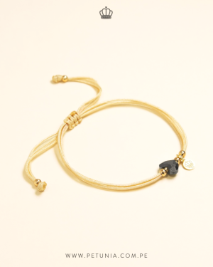 Pulsera Rubi corazon negro