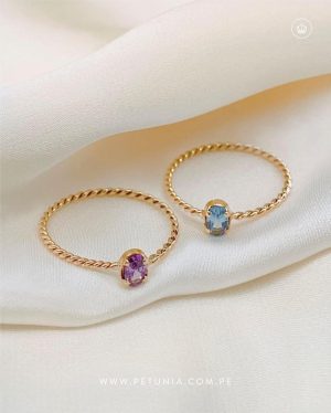 Anillo chispa baguette