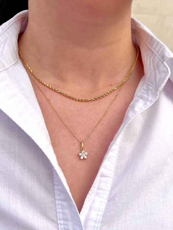 Dije Roseta oro 5 petalos - Imagen 2