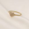 Anillo Corazón Blanco Oro