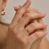 Anillo facetado oro