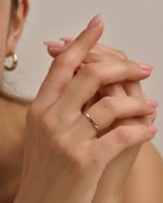 Anillo facetado oro - Imagen 2