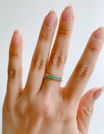 Anillo medio rivier verde