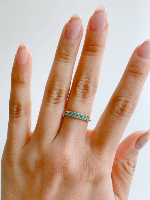 Anillo medio rivier verde