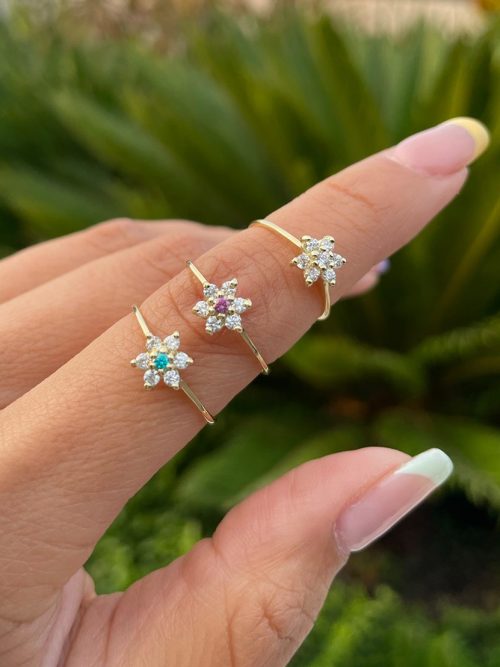 Anillo roseta oro