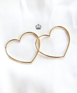 Argollas corazón oro