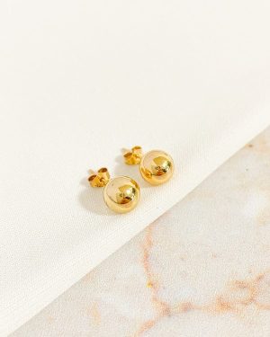 Aretes bola oro 8mm