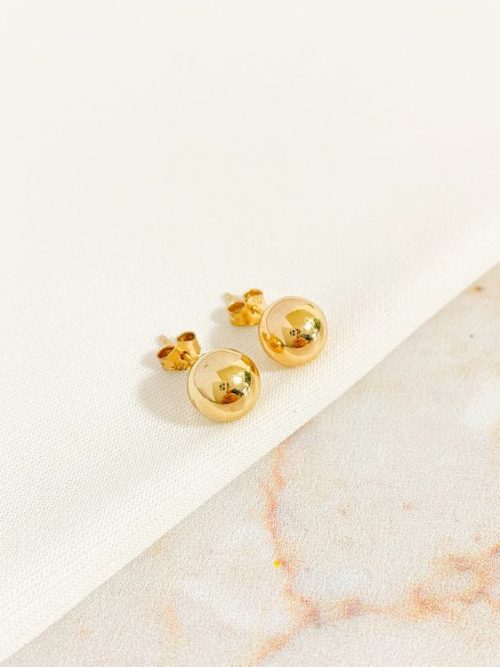 Aretes bola oro 8mm