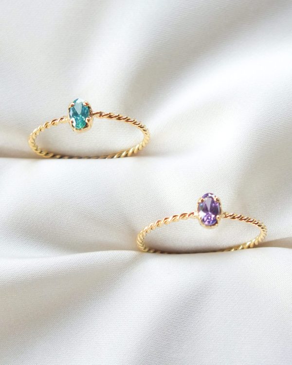 Anillo chispa baguette - Imagen 2