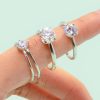 Anillo solitario doble