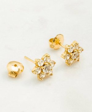 Aretes Roseta Oro XL