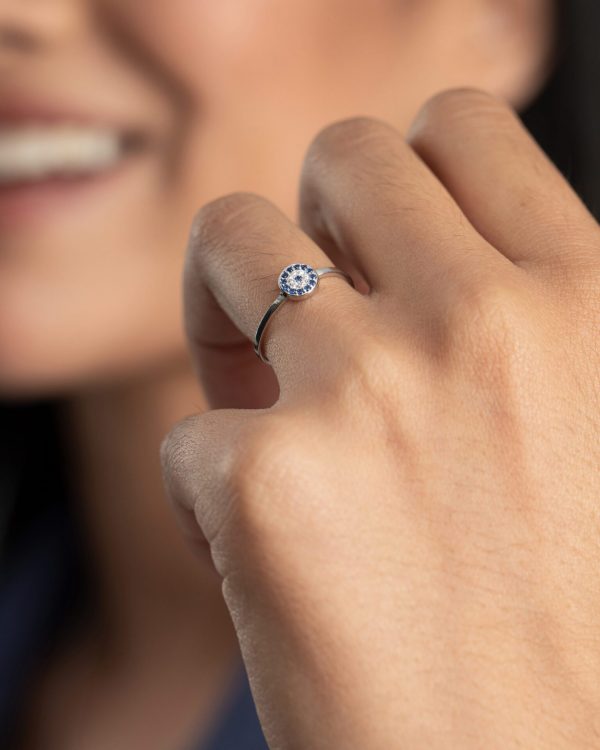 Anillo ojo turco cristal - Imagen 2