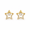 Aretes estrella cristal dorado