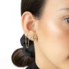 Aretes estrella cristal dorado