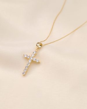 Cadena cruz cristal gr