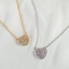 Cadena corazón completo dorado