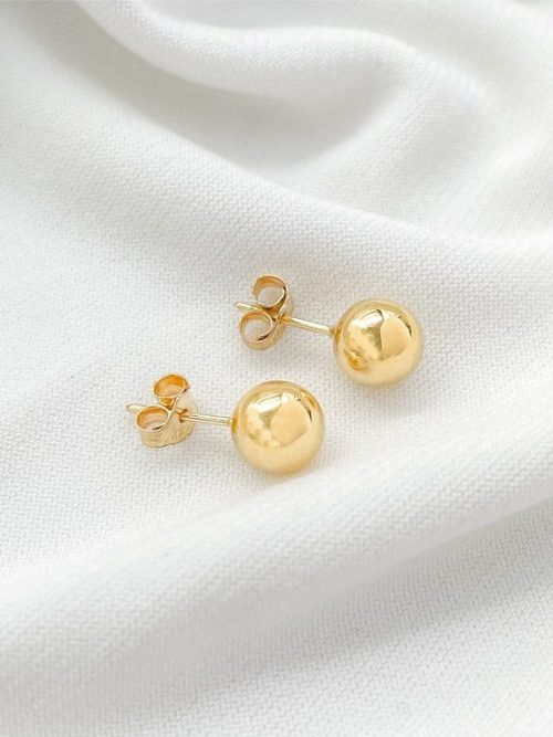 Aretes bola oro 6mm