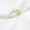 Anillo solitario cristal