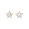 Aretes roseta oro 8 mm
