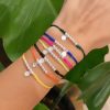 Pulsera Sarita plata negro
