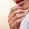 Anillo solitario cristal