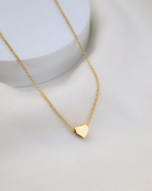 Cadena corazon mini dorado
