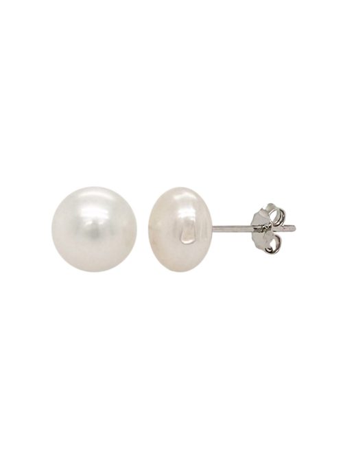 Aretes Perla plata 8mm