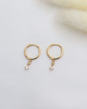 Argollas chispa colgante