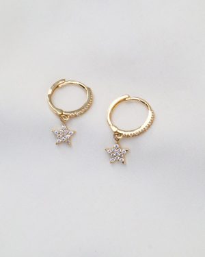 Argollas cristal con estrellas