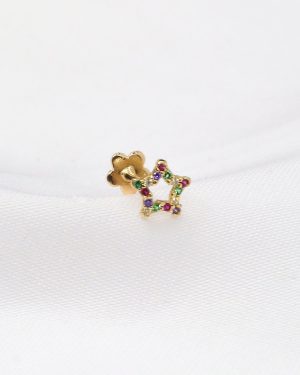 Piercing estrella tornasol