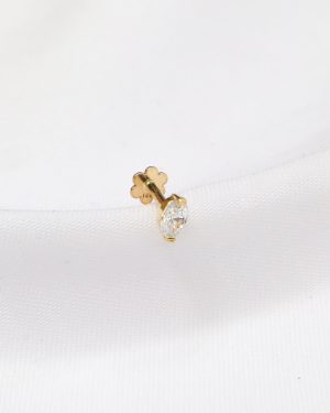 Piercing solitario oval