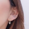 Argollas corazon cristal