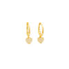 Argollas corazon cristal