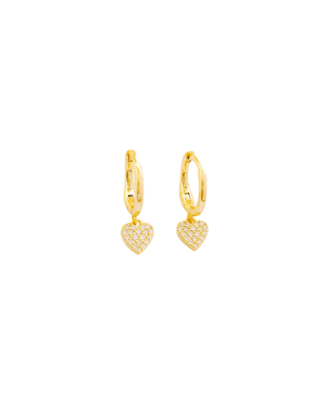 Argollas corazon cristal