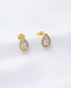 Aretes gota cristales