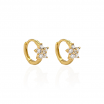 Argollas roseta dorada