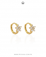 Argollas roseta dorada