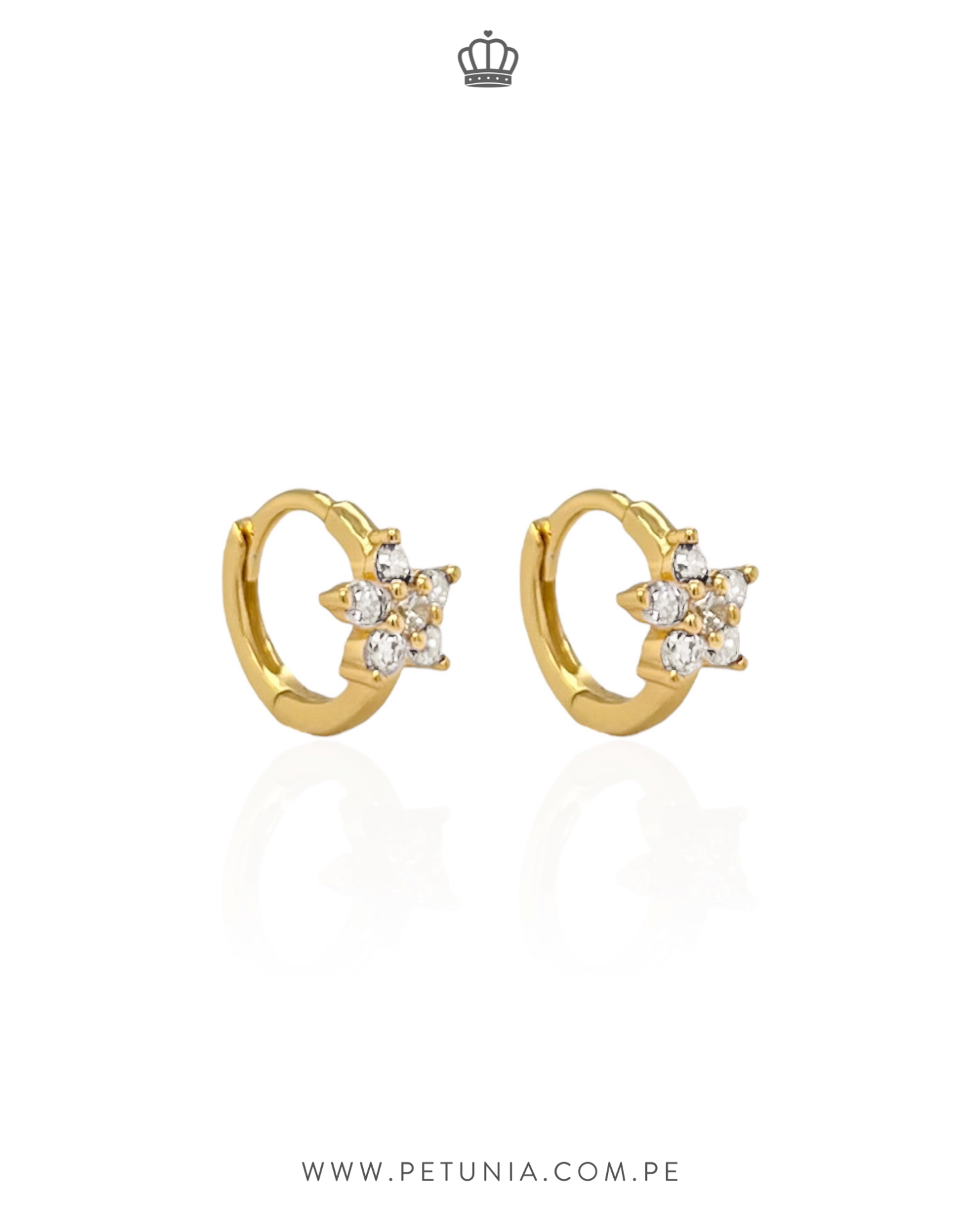 argollas roseta blanco