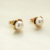 Aretes media perla oro