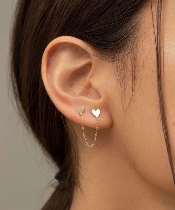 Piercing doble corazon plano - Imagen 3