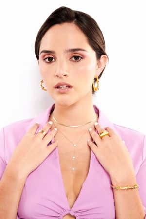 Cadena triple corazón colgante